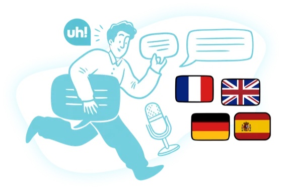 Ilustración: transcripción multilingüe para humanos