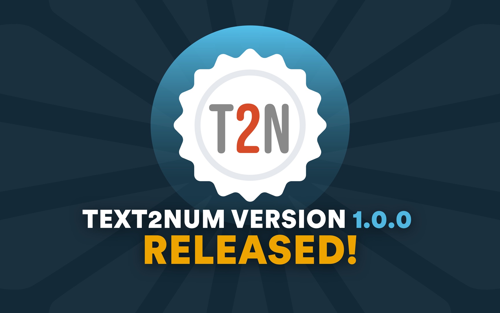 Sortie de la version 1.0.0 de Text2Num !